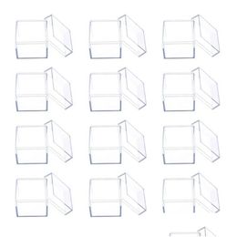 Gift Wrap 12Pcs Clear Acrylic Square Cube Candy Box Treat Boxes Containers For Wedding Party Baby Shower Favors Packaging Casegift D Dhqyo