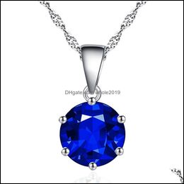 Pendant Necklaces Creative Fashion Inlaid Zircon Ladies Necklace Small Fresh Sweet Wind Gift Party Jewelry Drop Delivery Pendants Dhtlo