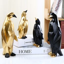 Decorative Objects Figurines Sculpture Animal Statue Abstract Geometric Style Resin Crafts Home Decor Desktop Interior Ornament 230111