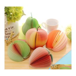 Notes Creative Fruit Shape Paper Cute Lemon Pear Stberry Memo Pad Sticky Pop Up School Office Supply Dbc Dh1436 Drop Delivery Busine Otemf