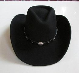 Wide Brim Hats Wool Waterproof Anti-Wrinkle Men Ma Shu Mao Qi Shi Cowboy Hat Large Gentleman Black Mens Fedora 2023