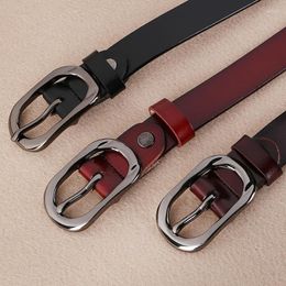 Belts Women Genuine Leather Formal Business Suit Needle Buttoned Trousers Belt Versatile Black Waist