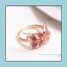 Band Rings Engagement Exquisite Gold With Zircon Fashion/Romantic Drop Delivery Jewellery Dhodz