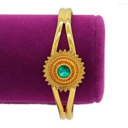 Bangle PINXUN Can Open Bracelet African Jewellery Gold Colour Dubai Women Arab Sunflower Ethiopian Party Gift JH1