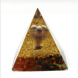 Pendant Necklaces Orgonite Healing Energy Pyramid Resin Fluorite Stone For Anniversary Gift Amethysts Crystal Jewellery