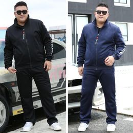 Men's Hoodies 8XL 9XL Men Sets Autumn Spring Sporting Suit Sweat Sportwear Sweatpants Fitness Jogger Coat Mens 2 Piece Tracksuit Pants