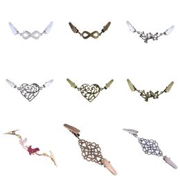 Brooches Pins Crystal Shawl Blouse Sweater Cloth Shirt Collar Holder Clip Accessories Vintage Cardigan Clips Duck Clasp