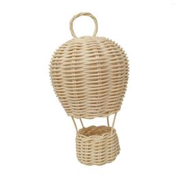 Decorative Figurines Handmade Rattan Air Balloon Decor Gift Collection Pography Durable Crafts For Wedding Home