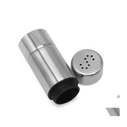 Herb Spice Tools Stainless Steel Seasonings Cans Salt Storage Container Pepper Shaker Coffee Duster Kitchen Utensils Tins Rre13627 Otkps