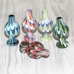 Hookahs Coloured Glass Bubble Carb Cap 25mm OD Spinning Ball Carb Caps for Bevelled Edge Quartz Banger Nails Glass Water Bongs Dab Rigs Ash Catchers