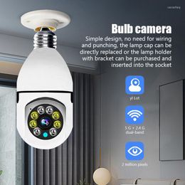 Wifi E27 Bulb Surveillance Camera Night Vision Auto Human Tracking Home Panoramic Video Security Protection Monitor