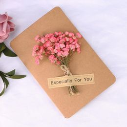 Greeting Cards 3D Starry Dried Flowers Folding Wedding Event Senior Invitation Christmas Paper