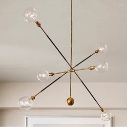 Pendant Lamps Post Modern Geometric Line Magic Bean Lamp Living Room Dining Personality Style Designer Lights