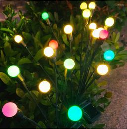 Solar Powered Firefly Lights Outdoor Light Garden Decoration Courtyard Layout Atmosphere Waterproof Lawn Floor Lamp