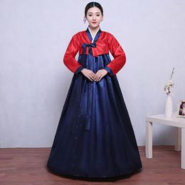 Ethnic Clothing 2023 Korea Style Dress For Women Elegant Party V-neck Hanbok Traditional Ceremony Performance Clothes