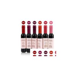 Lip Gloss Red Wine Bottle Water Proof Veet Liquid Lipstick 7Ml Waterproof Drop Delivery Health Beauty Makeup Lips Dhjwh