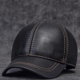 Ball Caps Svadilfari Sale Arrival 2023 Winter Head Layer Of Genuine Leather Men's Hat Casual Baseball Cap Viscose Men Women