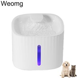 Cat Bowls Feeders 3L Pet Water Fountain USB Automatic Dispenser Feeder Bowl LED Light Smart Dog Drinking 230111