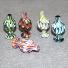 Hookahs 25mmOD Bubble Cap Heady Glass Bubble Carb Cap For Beveled Edge Quartz Banger Nail Glass Bongs Dab Rigs Water Pipes