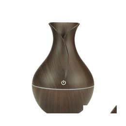 Novelty Items 130Ml Essential Aroma Oils Diffuser 5V Electric Humidifier Wood Grain Colorf Luminous Air Usb Mini Mist Drop Delivery Otg0Y