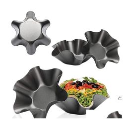 Baking Dishes Pans Tortilla Maker Nonstick Mexican Taco Shell Pan Salad Bowl Carbon Steel Molds Kitchen Tool 16.5Cm/6.5In Rrf14224 Otrxf