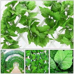 230 cm Artificial Ivy Leaf Garland Plants Plastic green long Vine Fake Foliage flower Home decor Wedding decoration