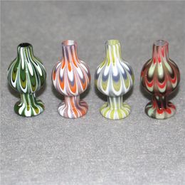 Hookahs US Colour carb cap Glass Bubble Cyclone Spinning Caps for 25mm quartz banger terp pearl bong