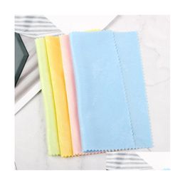 Cleaning Cloths 100Pcs/Lot Microfiber For Tablet Phones Computer Laptop Glasses Cloth Lens Eyeglasses Wipes Dust Washing Dbc Drop De Dhg4N