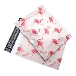 Storage Bags Pink Courier Bag Flamingo/Snowflake / Coral Cartoon Anime Poly Mailers Self Seal Plastic Mailing Envelope 10 14.5Inch DesignSto