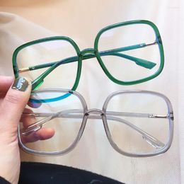 Sunglasses Frames Fashion Designer Oversized Green Square Glasses Clear Spectacles Fashionn Vintage Women Men Optical Eyeglass