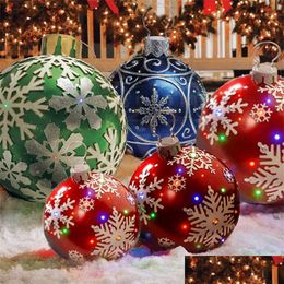 Christmas Decorations Spot Decoration Balloon 60Cm Outdoor Fun Printing Pvc Inflatable Toy Ball Crafts Factory Drop Delivery Home Ga Dhcpu