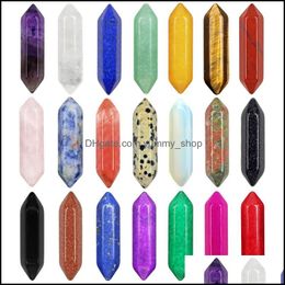 Stone Polished Hexagon Prism Reiki Healing Chakra Natural Pillar Palm Quartz Mineral Crystal Tumbled Gemstone Hand Piece Home Decora Dhj0J