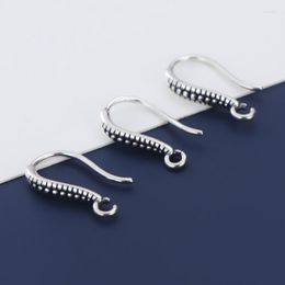 Hoop Earrings 2pcs/lot 925 Sterling Silver Semi-finish Hypoallergenic S925 Women Hook Connector DIY Jewellery