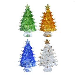 Christmas Decorations Small Crystal Tree Figurine Decorative Decoration Ornament Collectibles For Bedroom Holiday Home Decor Table