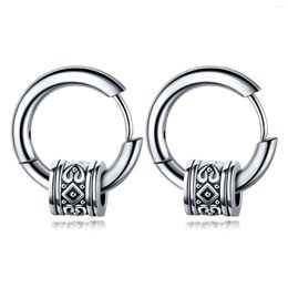 Hoop Earrings 2023 Vintage Punk Stainless Steel For Men Women Fashion Small Hip Hop Korean Jewellery Accessories Earring Wholesale