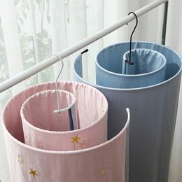 Hooks & Rails Stainless Steel Blanket Hanger Round Spiral Quilt Sheets Rotating Drying Rack Save Space Indoor Outdoor HangerHooks