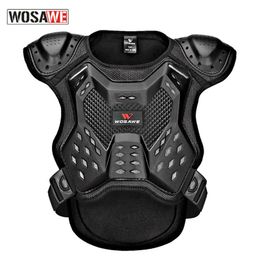 Back Support WOSAWE 5-15 Years Old Kid's Scooter Armour Bandage Spine Protector Roller Bike Bicycle Ski Body Safe Vest Jackets