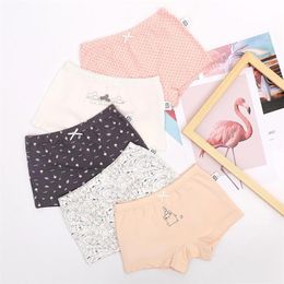 Panties 5pcs Korean Princess Underwear For Girls Kids Breathable Boxers Teenage Cotton Underpants Children Physiological Period Shorts