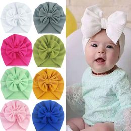 Hats Cute Baby Girls Bow Turban Hat Toddler Kids Head Wrap Hijab Headband Cap