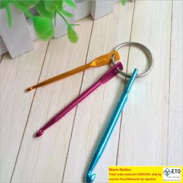 Key chain with Crochet Hooks Handmade Aluminum Crochets Hook Metal Keychain Multicolour Crafts Knitting