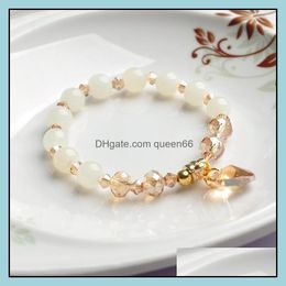 Charm Bracelets Womens Pseras Sier Plated Arm Pseira Femme Bijoux Bead Drop Delivery Jewellery Dhjfk