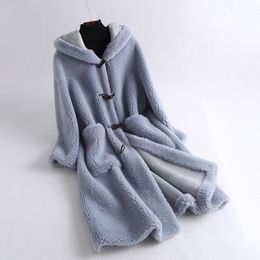 Women's Fur Faux Women Winter Jackets Wool Casual Coats Korean Style Jaqueta Feminina Real Coat High Quality Long Sheep Shearling 230111