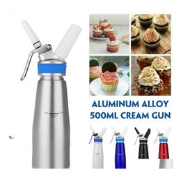 Cake Tools 500Ml Aluminum Cream Gun Fresh Foamer Chargers Foam Whipped Dessert Dispenser Whipper Making Decorating Rra13024 Drop Del Otfy9