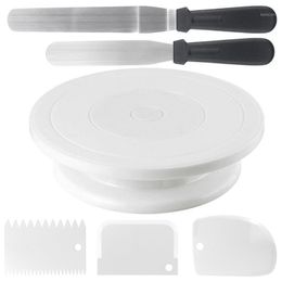 Baking Tools & Pastry Plastic Cake Turntable Dough Knife Decoration Rack Utensils.