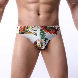 Underpants Sexy Briefs Printed Breathable Slip Soft Underwear Cucea Man Comfortable Gay Pants Cueca Male Panties