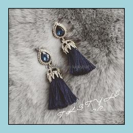Dangle Chandelier Earrings For Women Fashion Rhinestone Starfish Korean New Crystal Drop Statement Bohemian Delivery Jewellery Dhzca