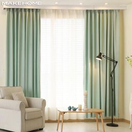 Curtain Simple Modern Curtains For Living Room Bedroom Faux Linen Soft Window Kitchen Treatment Blinds Drapes Custom Size