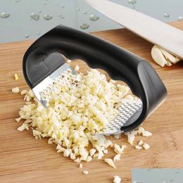 Fruit Vegetable Tools Kitchen Garlic Press Manual Masher Stainless Steel Chop Tool Home Gadget Accessories Drop Delivery Garden Din Dhz9X