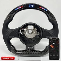 Auto Parts Driving Wheel Real Carbon Fiber LED Steering Wheels For Lamborghini Evo Car Accessories