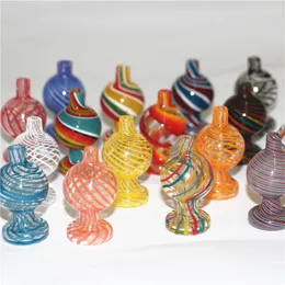 Color Glass Bubble Carb Cap Ball Carb Caps for Beveled Edge Quartz Banger Nails Glass Water Bongs Dab Rigs